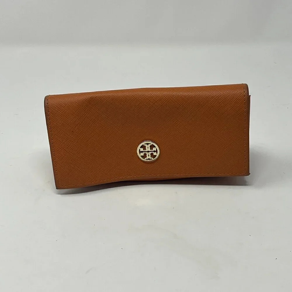 Tory Burch sunglasses glasses case orange soft logo
